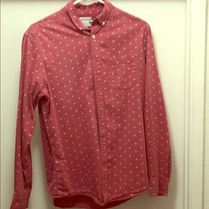 Maroon button down